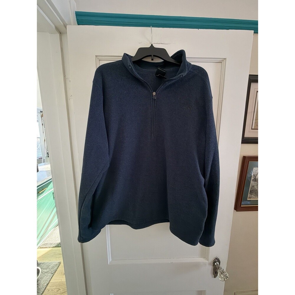 The North Face Men XL Navy Blue Quarter Zip Pullover Sweatshirt 1/4 Zip Q Zip